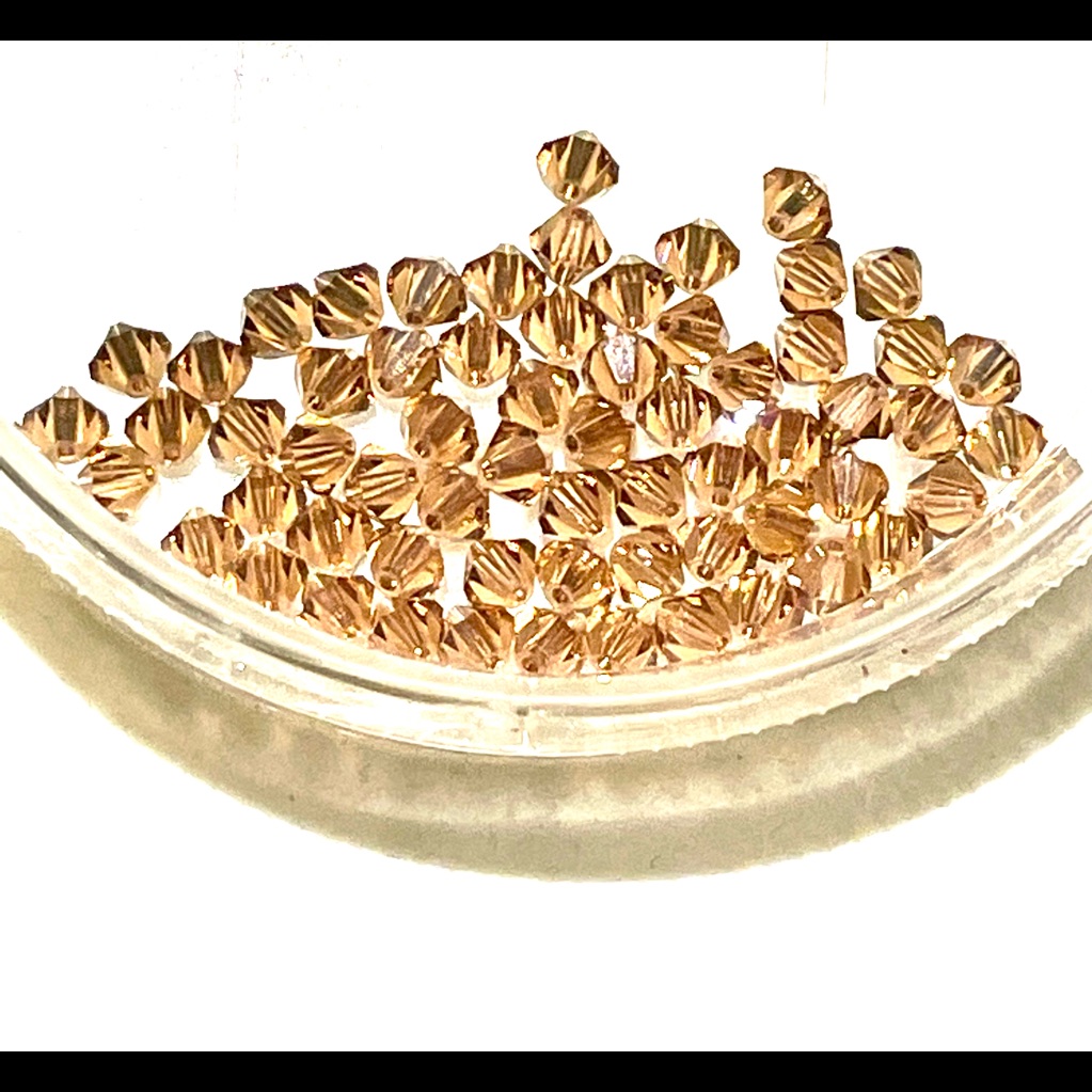 63 Amber Colored Crystals